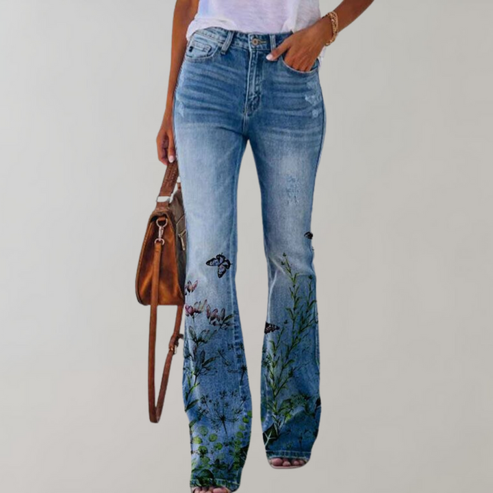 Flare-Design-Jeanshose für Damen