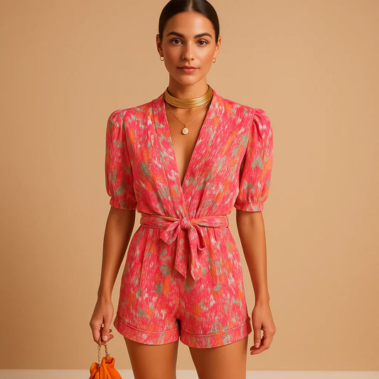 Verspielter Sommerlook mit Puffärmeln