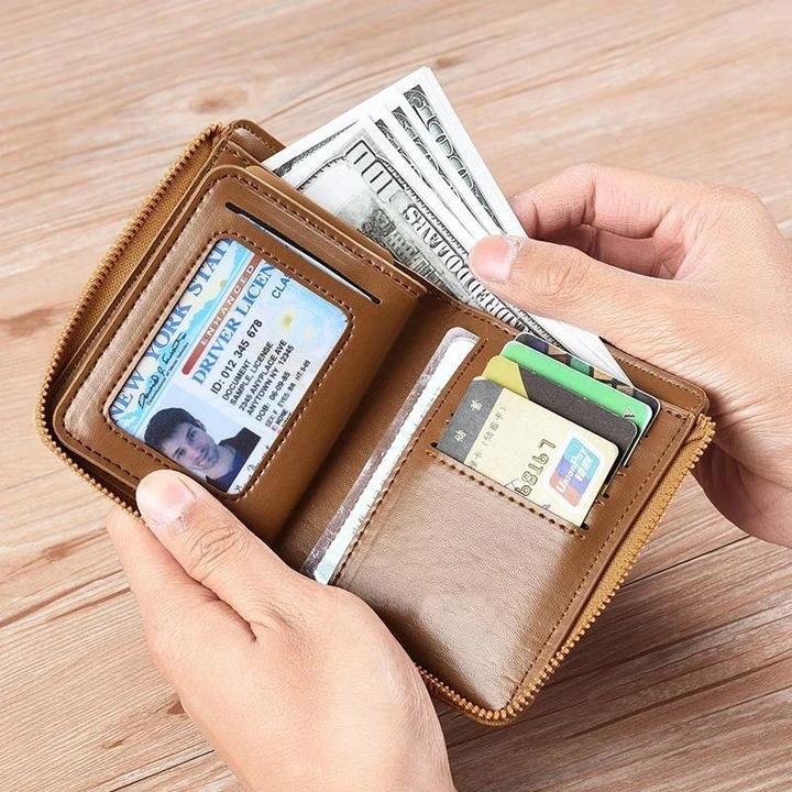 Stilvolle Kompakt-Geldbörse mit RFID-Schutz