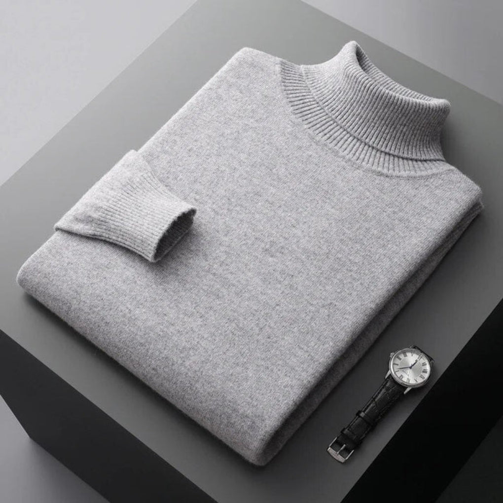 Hochwertiger Herren Kaschmir Rollkragenpullover