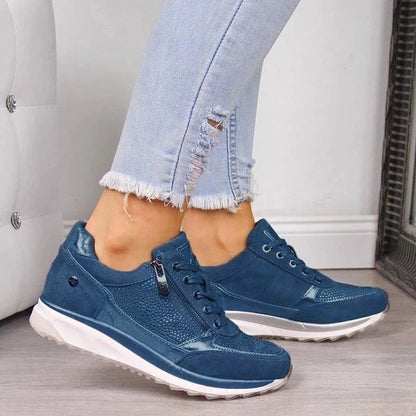 Orthopädische Atmungsaktive Reißverschluss-Sneaker für Damen