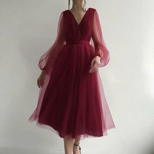 Vintage Midi-Kleid mit Spitzen-Details