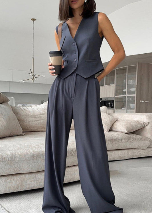 Elegantes ärmelloses Blazer-Set für Damen