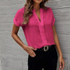 Elegante V-Ausschnitt Bluse mit zeitlosem Charme