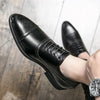 Brogue-Oxford-Schuhe aus poliertem Leder für Herren