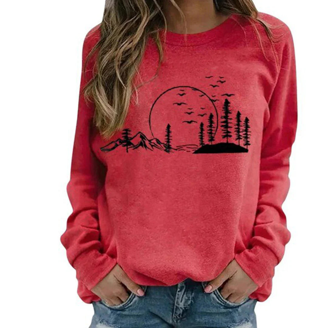 Bequemer Damen Pullover mit Rundhalsausschnitt
