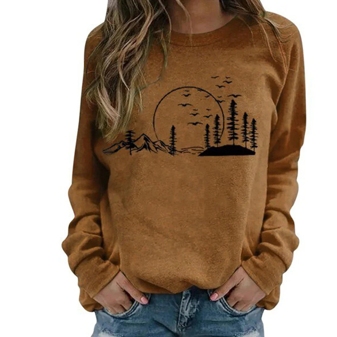 Bequemer Damen Pullover mit Rundhalsausschnitt