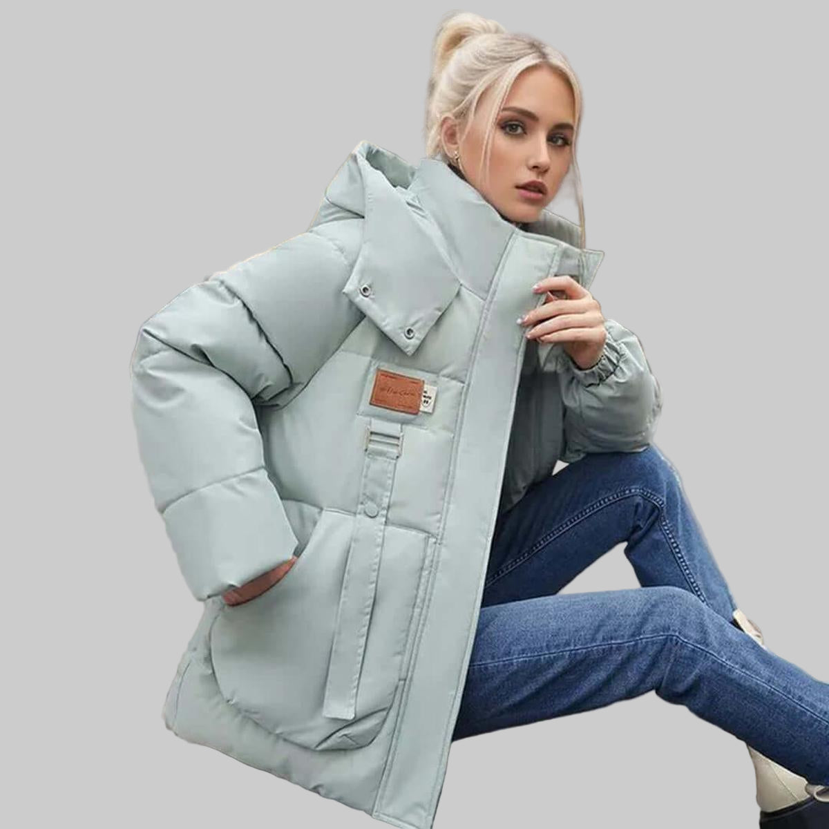 Steppjacke mit Kapuze für Damen