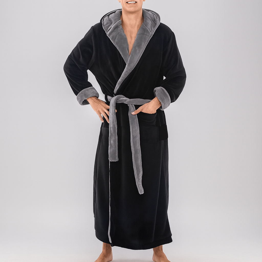 Bequemer Herren-Fleece-Bademantel