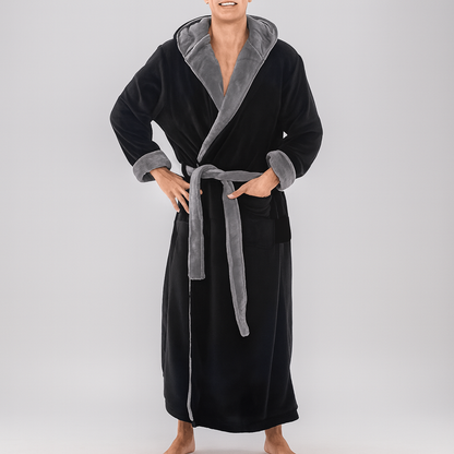 Bequemer Herren-Fleece-Bademantel