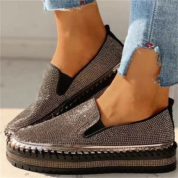 Luxuriöse Slipper mit funkelnden Details für Damen