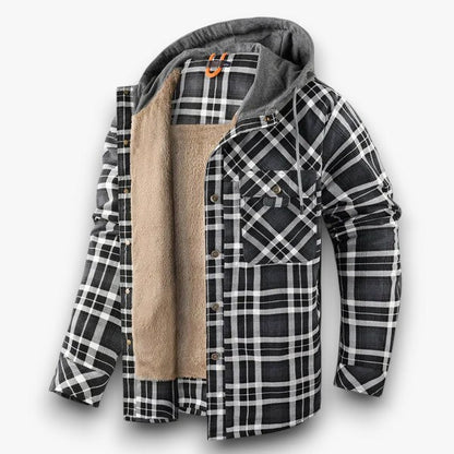 Zeitloses kariertes Hemd mit Kapuze für Herren
