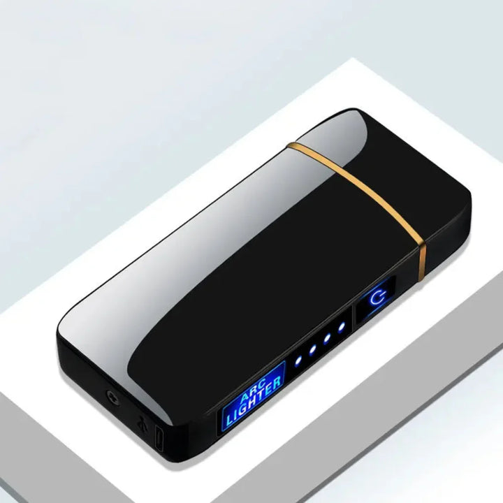 Rechargeable USB Plasma Lighter with wind-resistant Double Arch Flame – Stylish Metal Design for Indoor and Outdoor Use-2