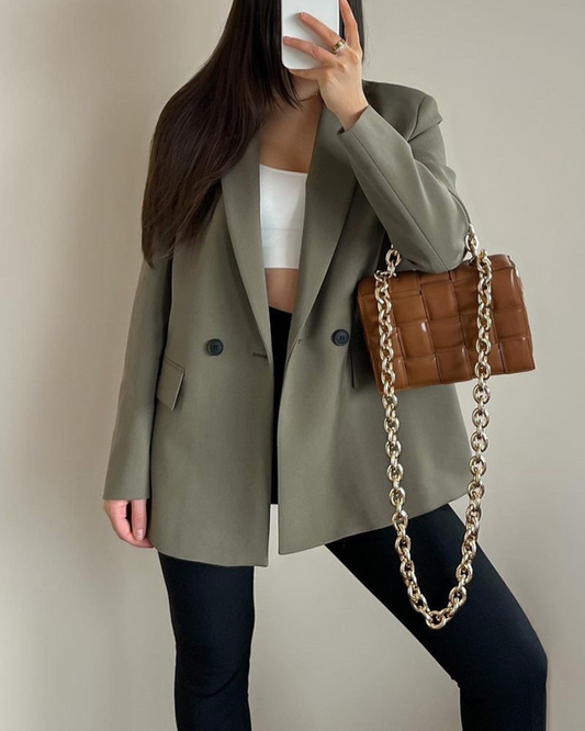 Elegante Double-Breasted Blazer voor Dames