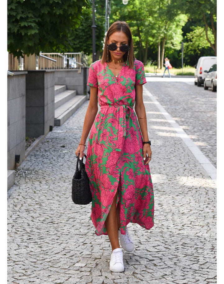 Sommerliches Maxikleid mit Blumenprint und eleganter A-Linie