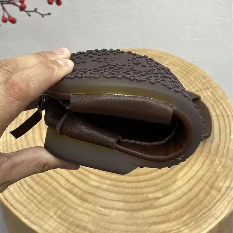 Leren Vintage Sandalen im indischen Stil