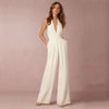Rückenfreier Jumpsuit mit tiefem V-Ausschnitt