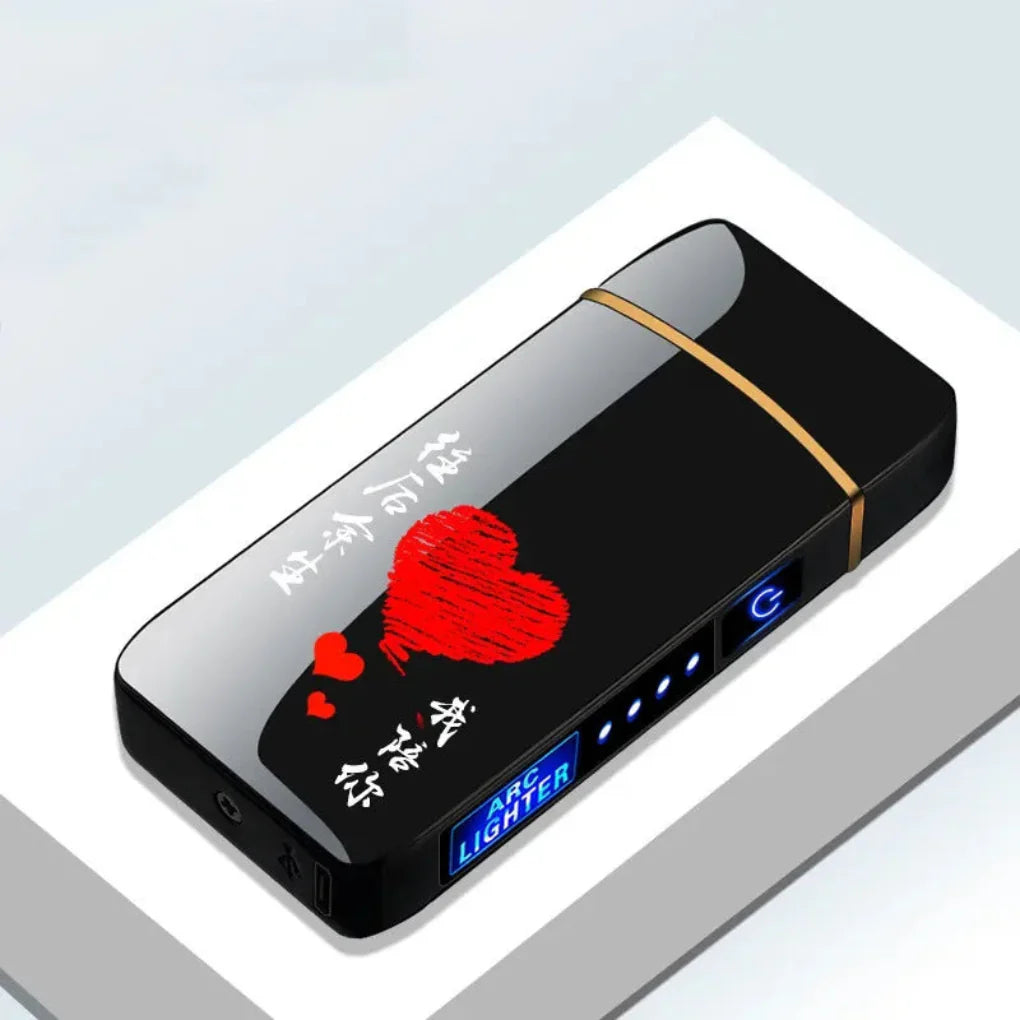 Variant image for Rechargeable USB Plasma Lighter with wind-resistant Double Arch Flame – Stylish Metal Design for Indoor and Outdoor Use-3
