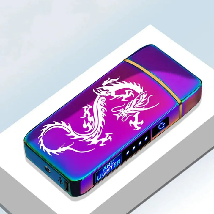 Variant image for Rechargeable USB Plasma Lighter with wind-resistant Double Arch Flame – Stylish Metal Design for Indoor and Outdoor Use-18