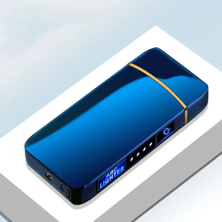 Variant image for Rechargeable USB Plasma Lighter with wind-resistant Double Arch Flame – Stylish Metal Design for Indoor and Outdoor Use-8