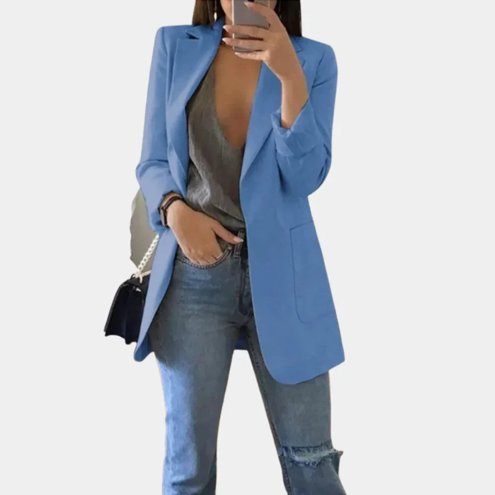 Langer Slim Fit Blazer für Damen