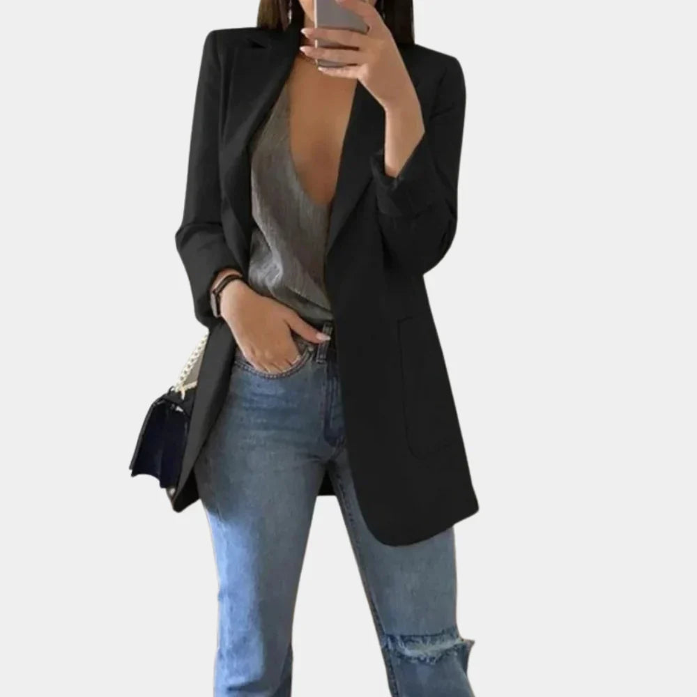Langer Slim Fit Blazer für Damen