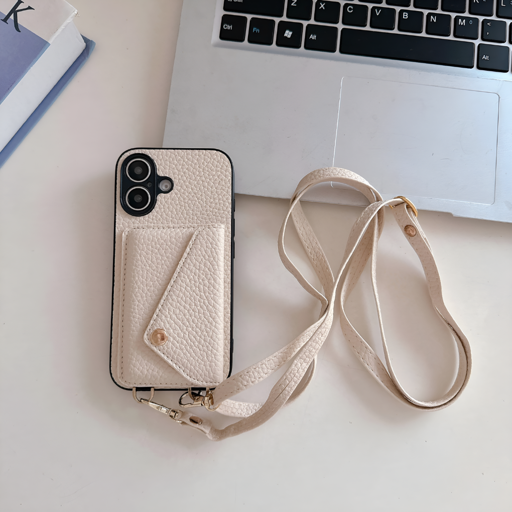 Telefonhülle mit Schlüsselband und Kartenhalter