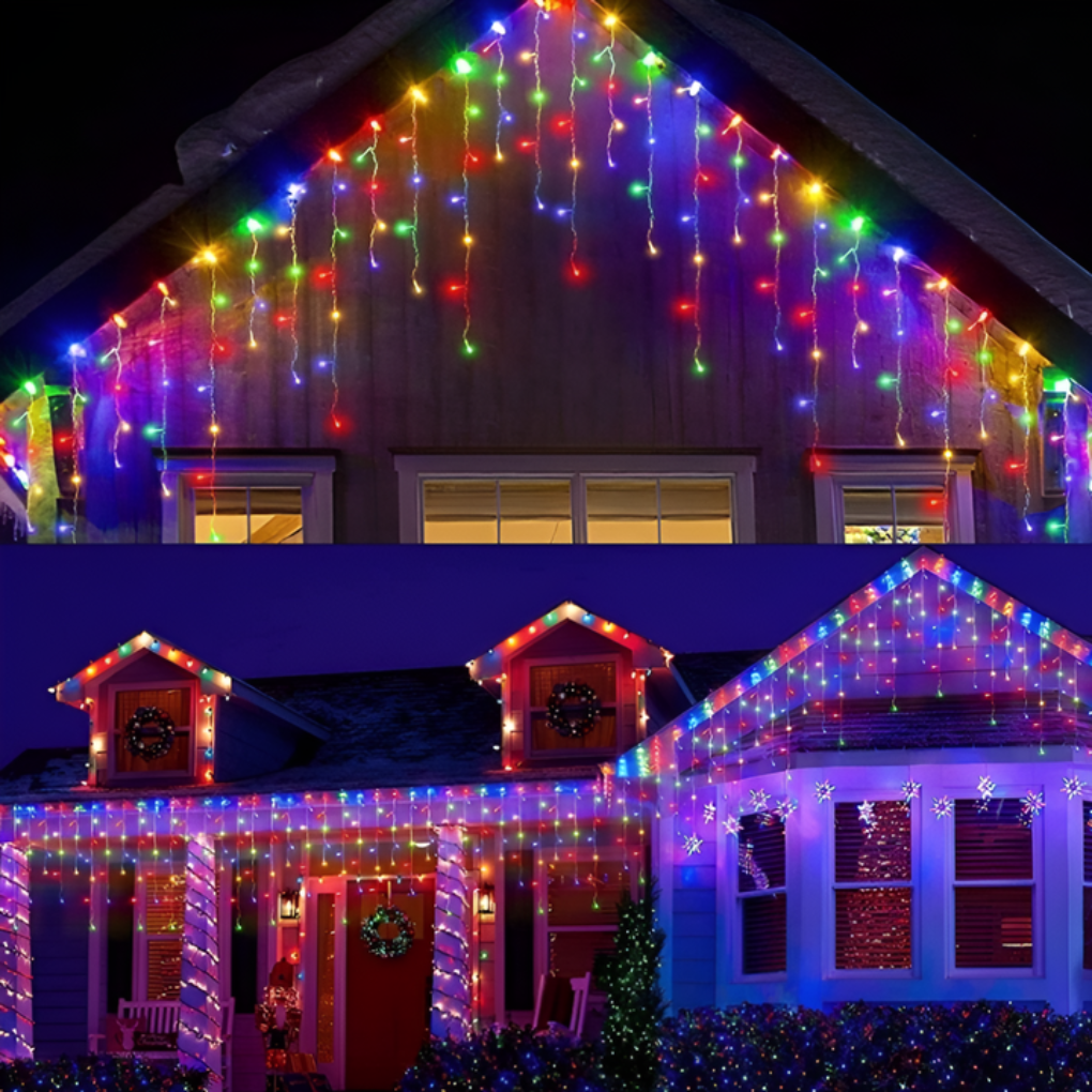 Magischer LED-Lichtervorhang