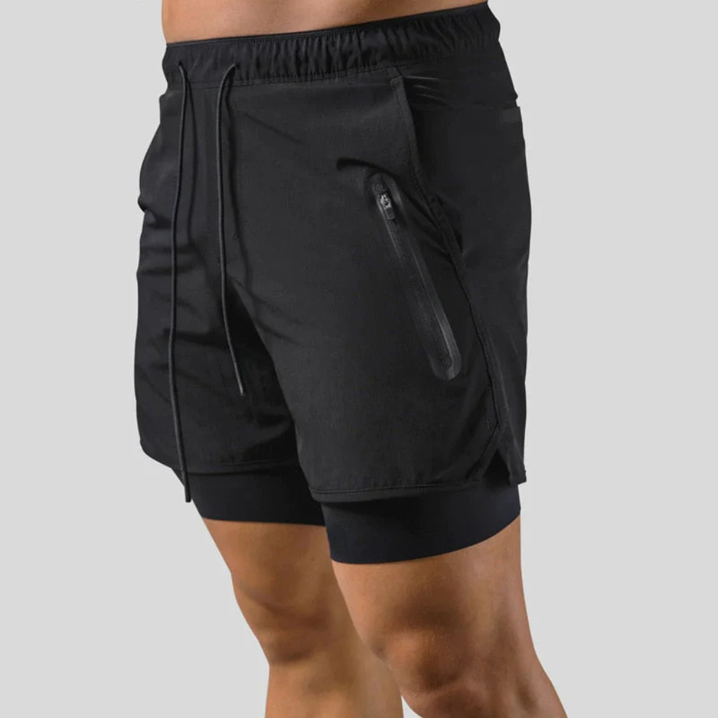 2-in-1-Sporthose für Herren