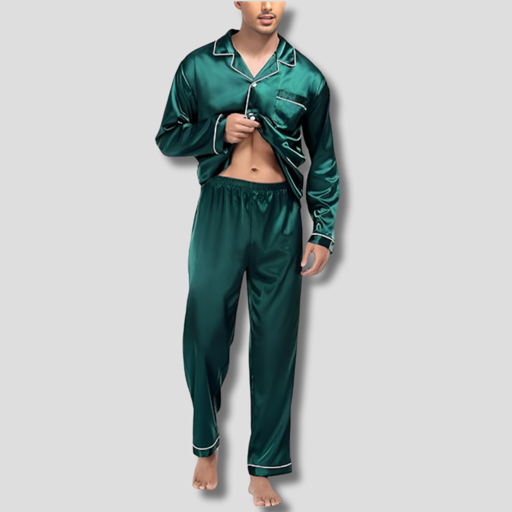 Men’s Satin-Silk Pajama Set