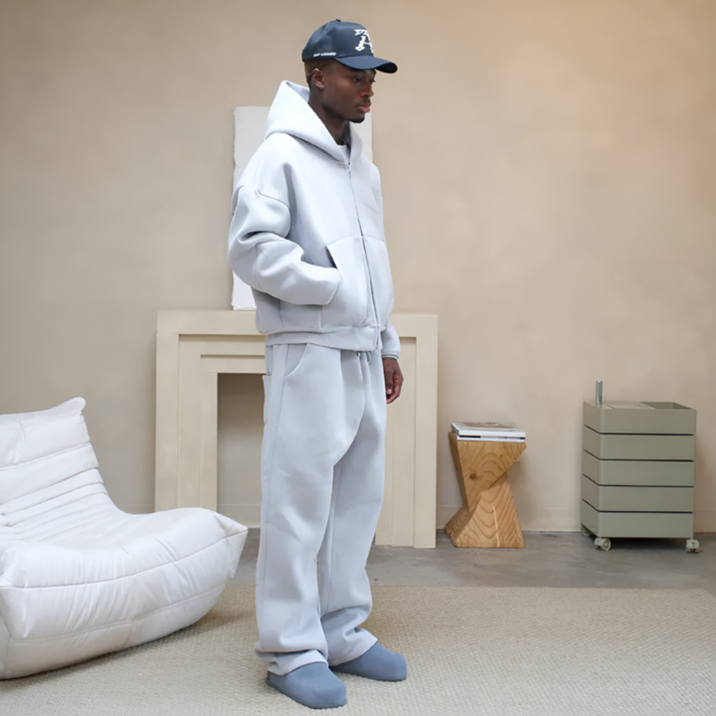 Lässiges Oversize-Trainingsanzug-Set für Herren