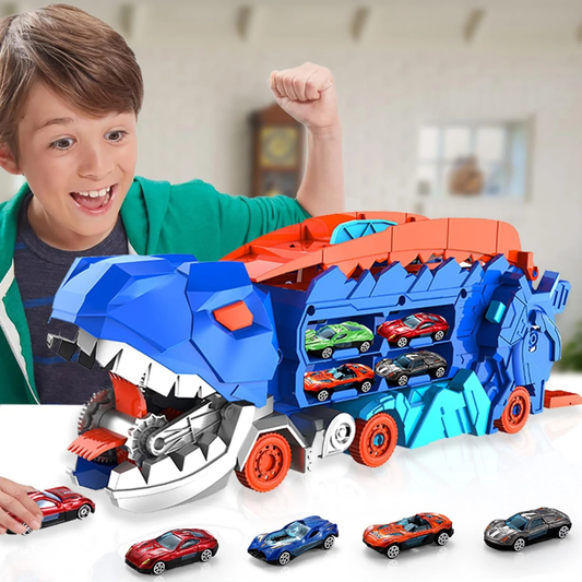 Dino City Transporter – Rennstrecke und verwandelbarer Truck