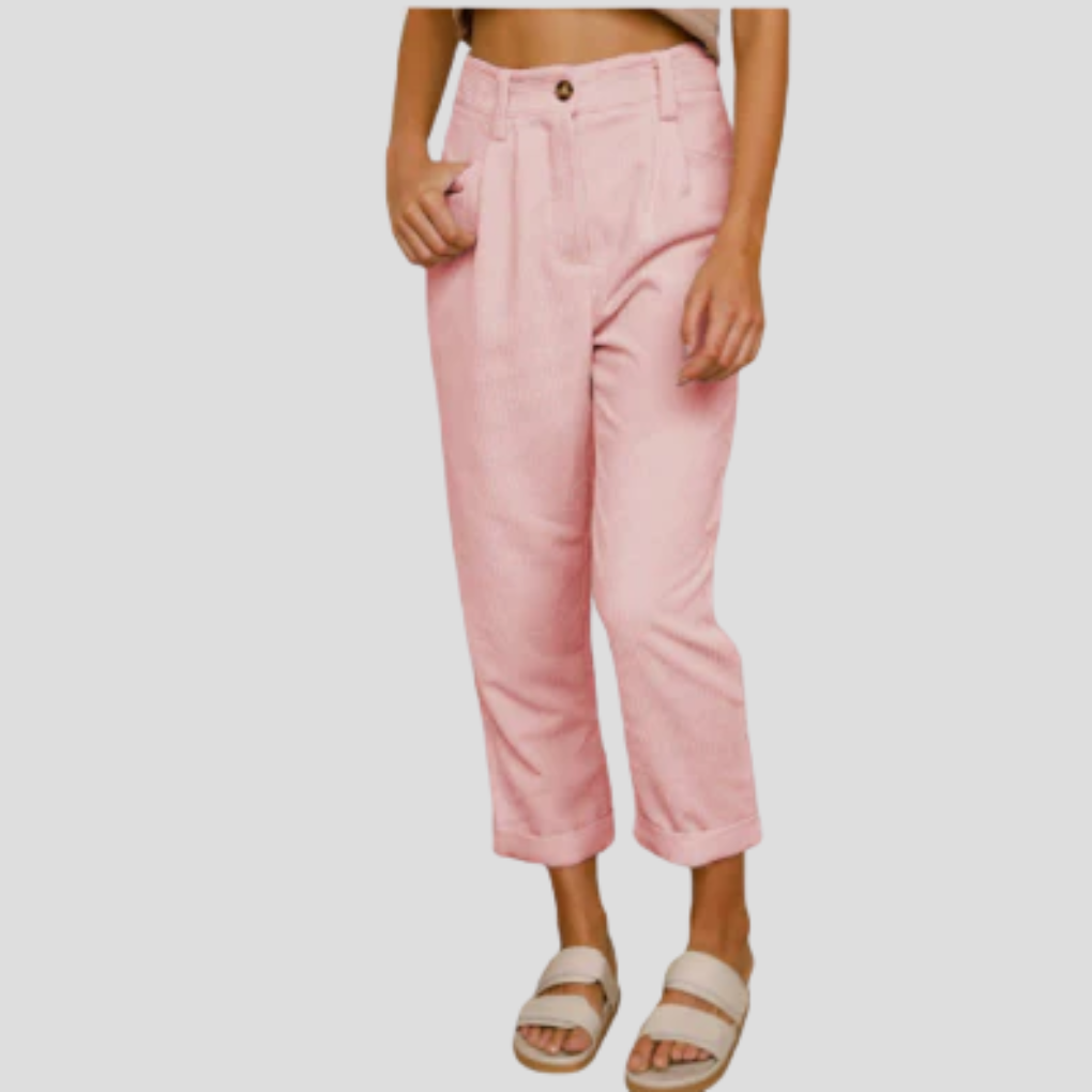 Stilige bukser i kordfløyel – uformell stil med tekstur