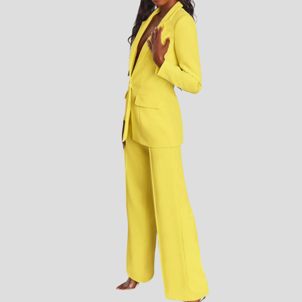 Damen-Blazer- und Hosen-Set