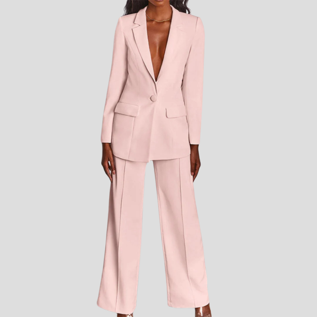 Damen-Blazer- und Hosen-Set