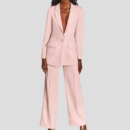 Damen-Blazer- und Hosen-Set