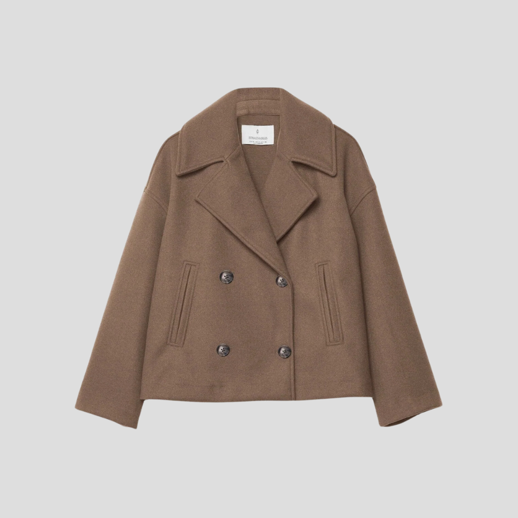 Schicker zweireihiger Kurzmantel