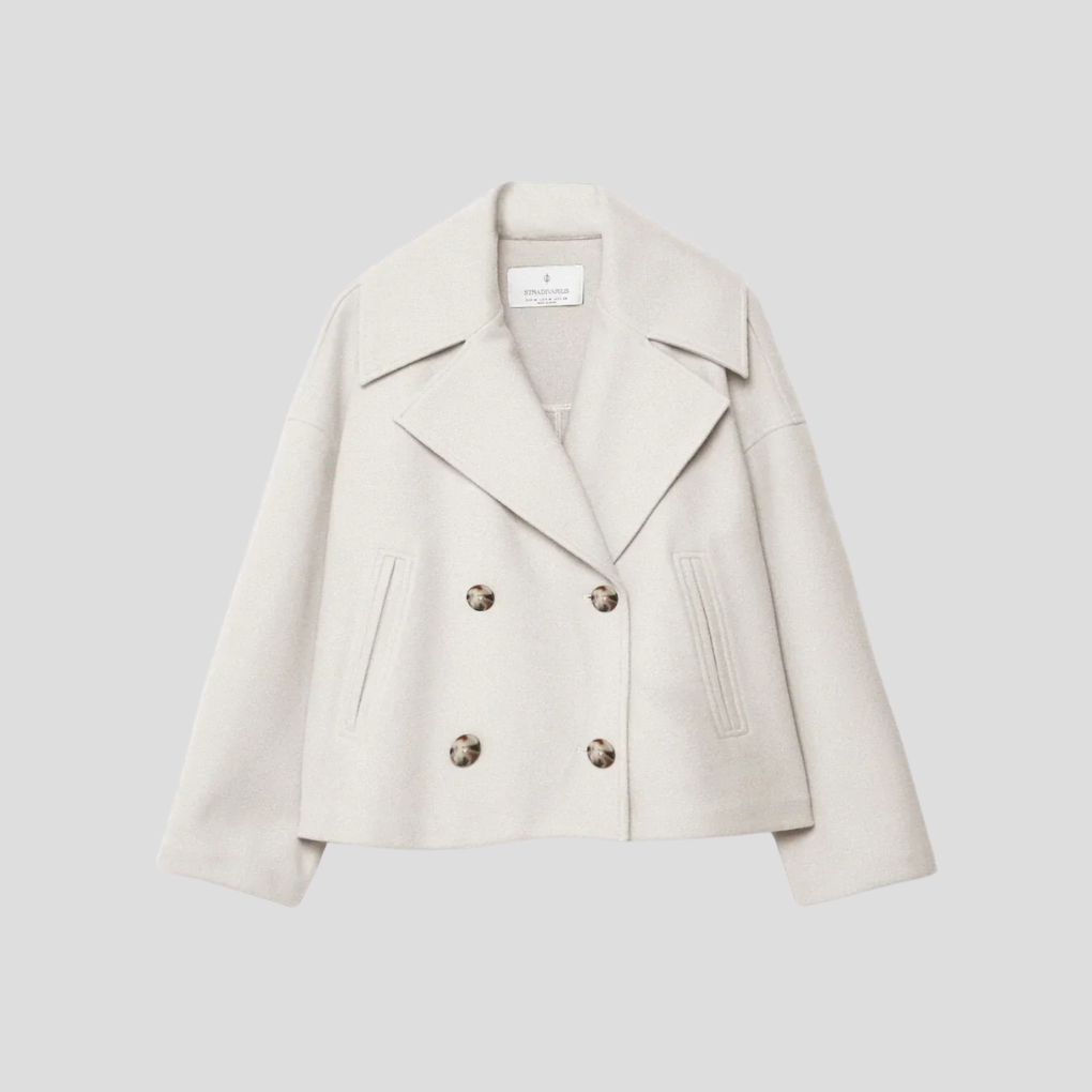 Schicker zweireihiger Kurzmantel