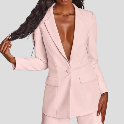 Damen-Blazer- und Hosen-Set