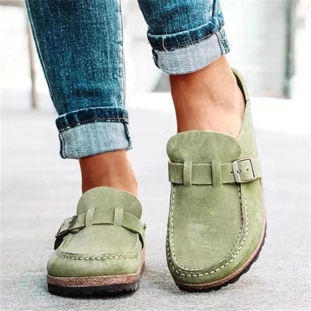 Retro-Wildleder-Loafer für Damen im zeitlosen Old-Money-Stil