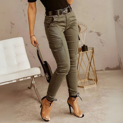 Skinny Cargo-Jogginghose für Damen