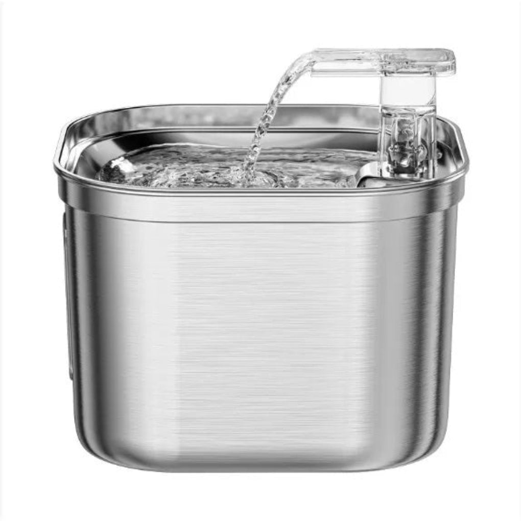 Katzentrinkbrunnen aus Edelstahl