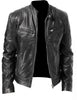 Robuste Motorrad-Bikerjacke aus Leder für Herren