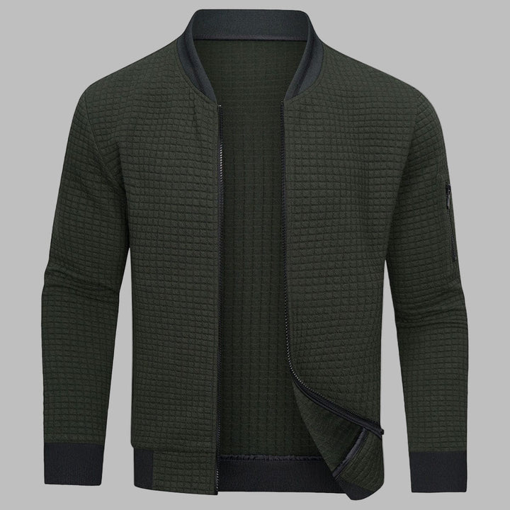 Bequemer und warmer Herrenpullover mit Reißverschluss
