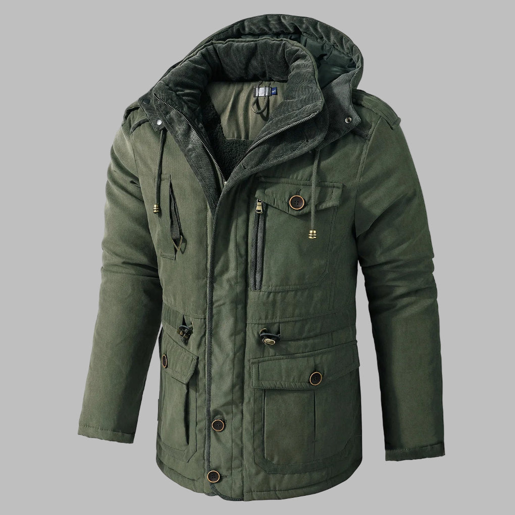 Winterjacke mit mehreren Taschen für Herren