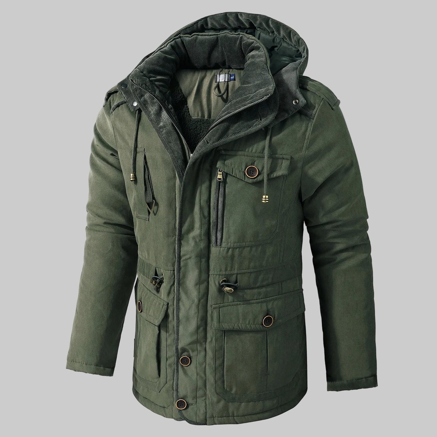 Herren-Winterjacke mit mehreren Taschen – Vielseitiges Design für kaltes Wetter