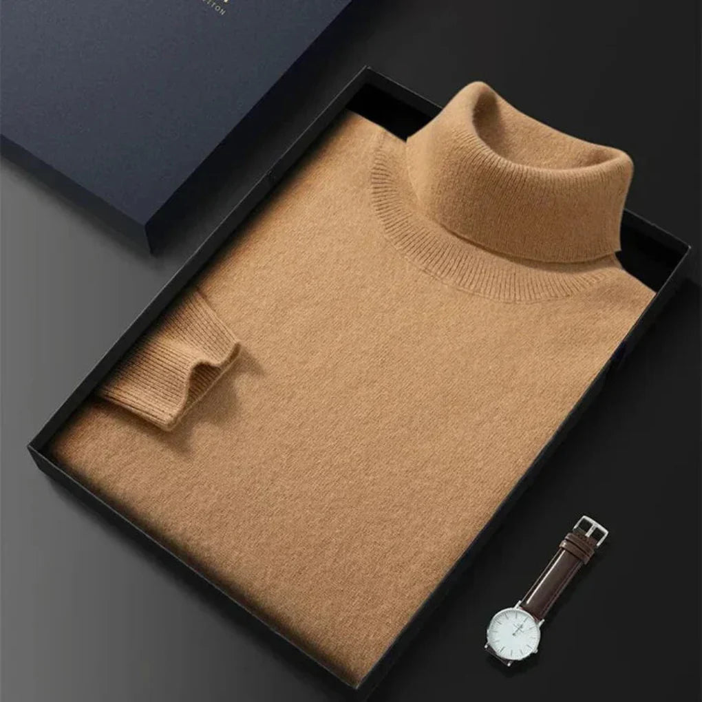 Hochwertiger Herren Kaschmir Rollkragenpullover