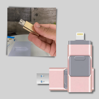 4-in-1-USB-Flash-Laufwerk – Speicherlösung mit mehreren Anschlüssen