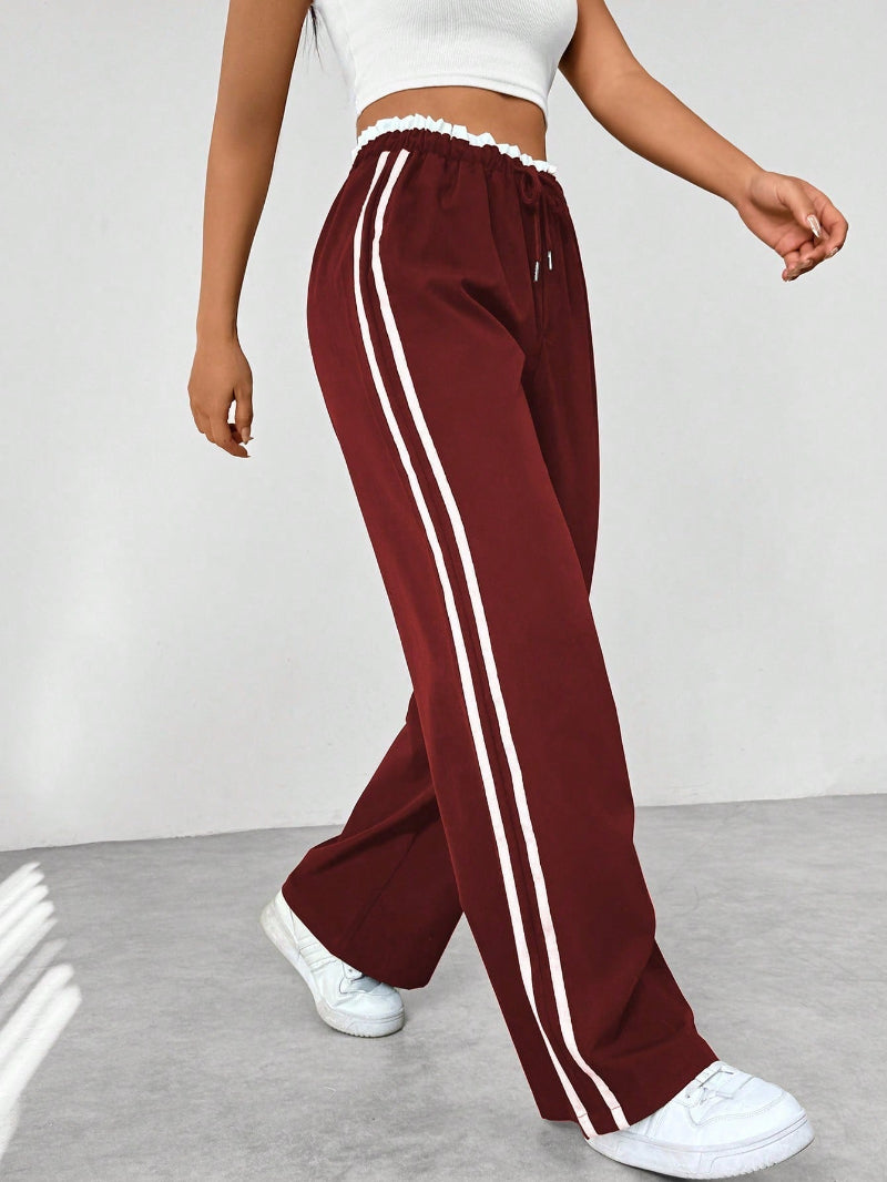 Niek | Trendy Sportieve Wide-Leg Broek