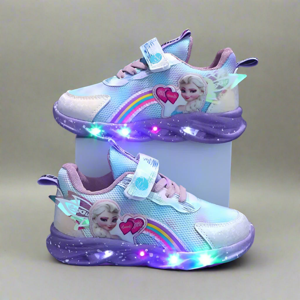 Bunte leuchtende Kinder-Sneaker